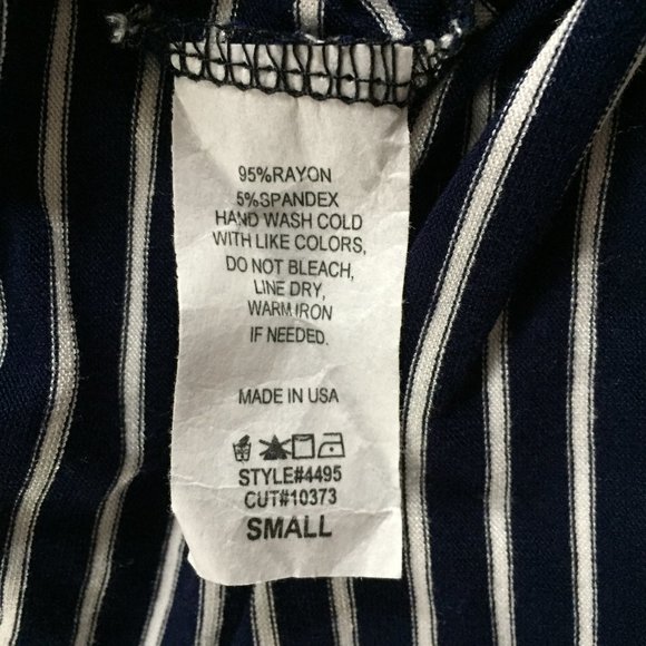 First Look Navy Blue & White Stripe Floral Tunic - Picture 5 of 5